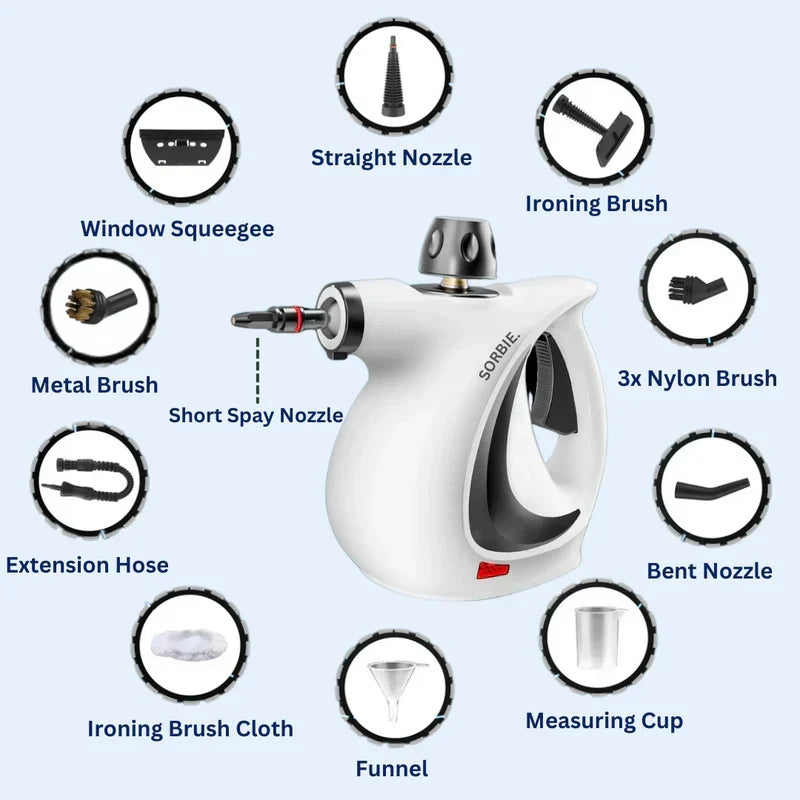 🚀🌟 All-in-one steam cleaner: Removes stubborn grease and bacteria in 15 seconds – chemical-free, powerful for the kitchen, bathroom, and car 💫✨ Continuous cleaning, sustainable, and efficient.