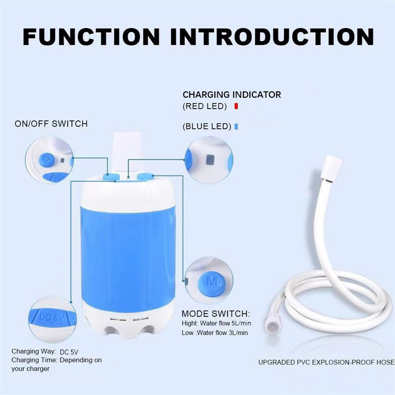 🔥Hot Sale 49% OFF💦Portable Shower for Camping with Water Pump🚀free shipping