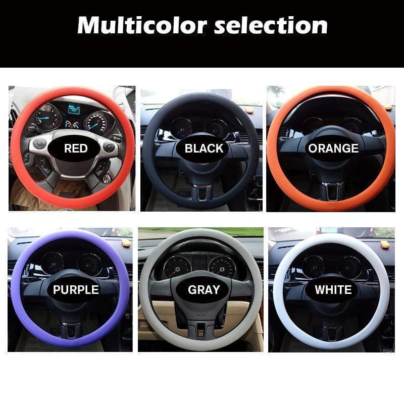 🚗 LIMITED‑TIME 50% OFF! ⚡ Silicone Steering Wheel Protective Cover – Non‑Slip, Tool‑Free Install, Durable ✨