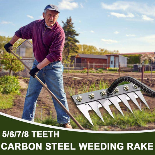 5/6/7/8 Teeth Carbon Steel Garden Weeding Rake（50% OFF）