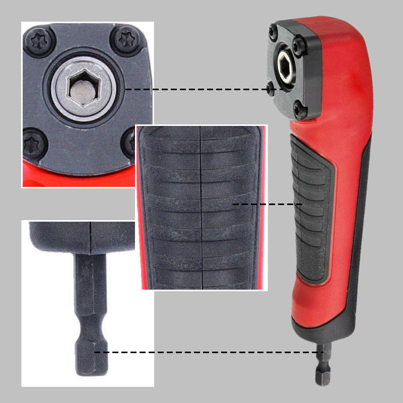 🔧 Right Angle Screwdriver Adapter – Ultra-Slim 90° Drill Attachment for Tight Spaces