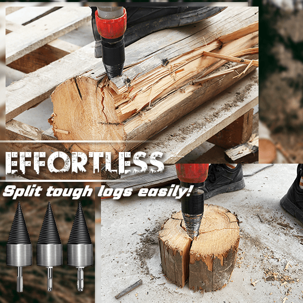 🎁2026 New Arrivals 50% OFF💥Electric Drill Wood Splitter – High Carbon Steel, Portable, Splits Logs Fast