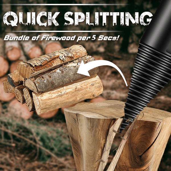 🎁2026 New Arrivals 50% OFF💥Electric Drill Wood Splitter – High Carbon Steel, Portable, Splits Logs Fast