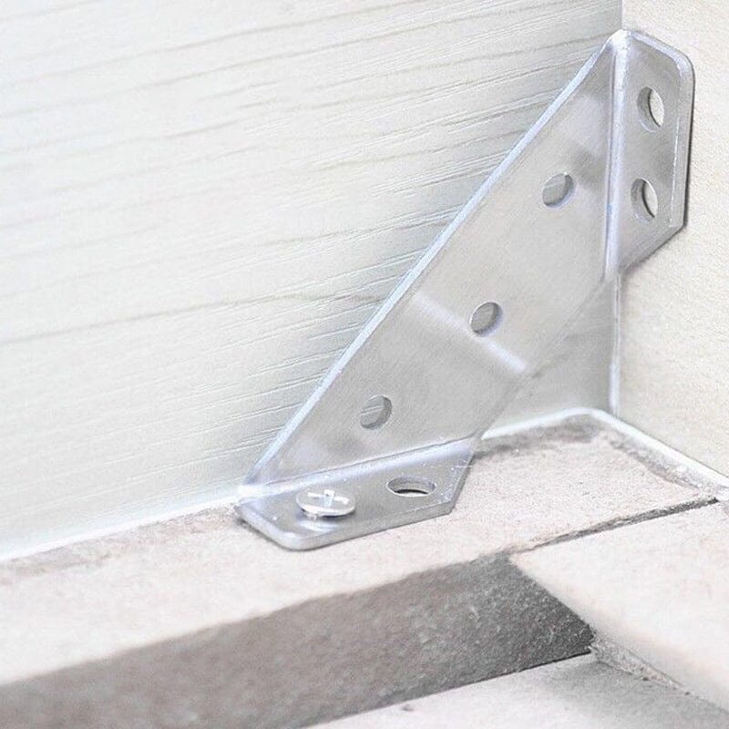 🔧 50% OFF !!!⏰UNIVERSAL STAINLESS STEEL FURNITURE CORNER BRACES — Triangular Stability Reinforcement | Rust-Proof Structural Support & Easy Install 🔧