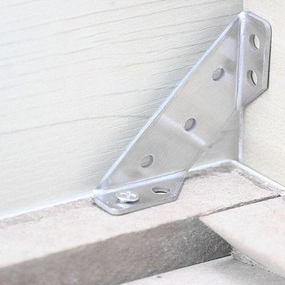 🔧 50% OFF !!!⏰UNIVERSAL STAINLESS STEEL FURNITURE CORNER BRACES — Triangular Stability Reinforcement | Rust-Proof Structural Support & Easy Install 🔧