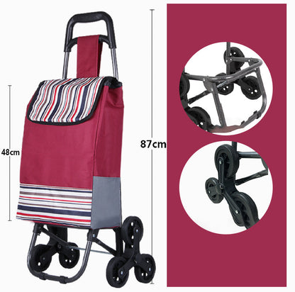Large Capacity Portable Folding Stair Climbable Cart🔝 Effortless Lifting, Stair Climbing Made Easy, A Great Helper for Shopping and Moving!