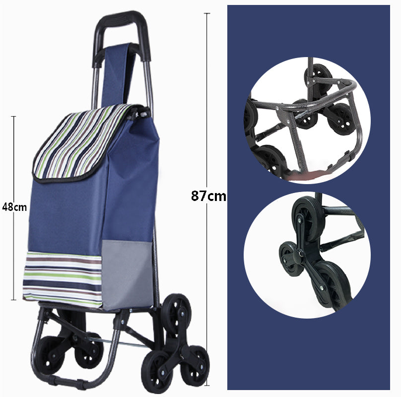 Large Capacity Portable Folding Stair Climbable Cart🔝 Effortless Lifting, Stair Climbing Made Easy, A Great Helper for Shopping and Moving!