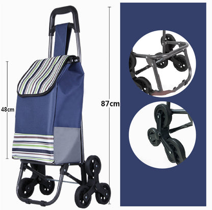 Large Capacity Portable Folding Stair Climbable Cart🔝 Effortless Lifting, Stair Climbing Made Easy, A Great Helper for Shopping and Moving!