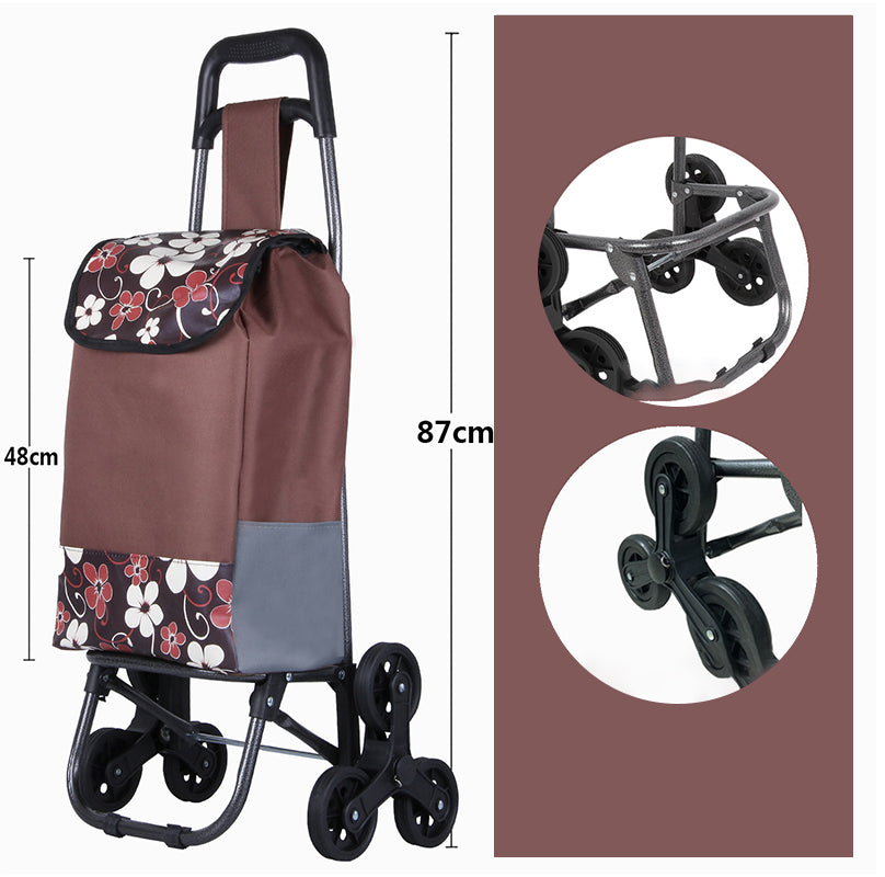 Large Capacity Portable Folding Stair Climbable Cart🔝 Effortless Lifting, Stair Climbing Made Easy, A Great Helper for Shopping and Moving!