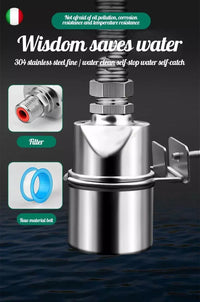 🚰 LIMITED-TIME 50% OFF! ✨ 304 Stainless Steel Water Level Control Float Valve – Auto Shut-Off, No Electricity, Rust-Proof 💧