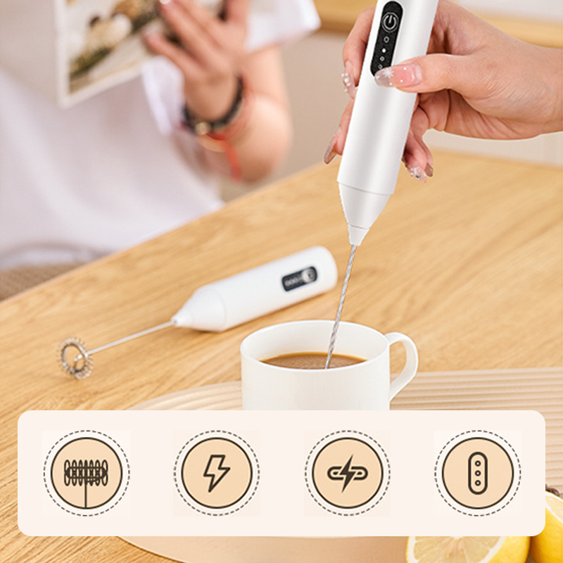 ☕50% OFF !! ⏰Electric Drink Foam Mixer ✨ Electric Drink Foam Mixer – 3‑Speed Adjustable, USB Rechargeable, Easy‑Clean 🥛