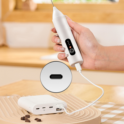 ☕50% OFF !! ⏰Electric Drink Foam Mixer ✨ Electric Drink Foam Mixer – 3‑Speed Adjustable, USB Rechargeable, Easy‑Clean 🥛