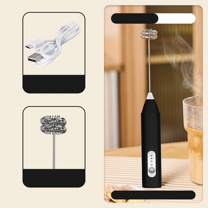 ☕50% OFF !! ⏰Electric Drink Foam Mixer ✨ Electric Drink Foam Mixer – 3‑Speed Adjustable, USB Rechargeable, Easy‑Clean 🥛
