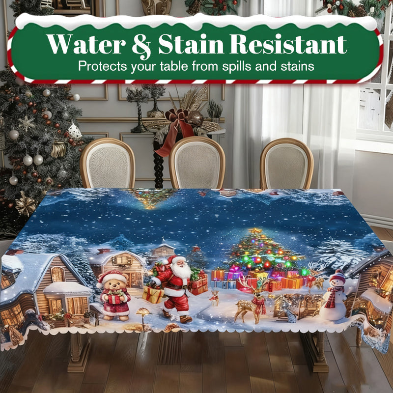 🎄 LIMITED-TIME 50% OFF! 🎁 Stylish Christmas Printed Tablecloth – Stain Resistant, Wrinkle-proof, Easy Wash ✨