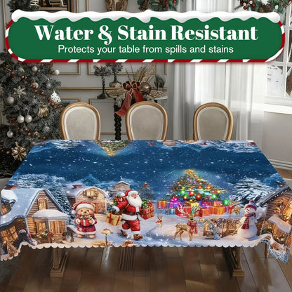 🎄 LIMITED-TIME 50% OFF! 🎁 Stylish Christmas Printed Tablecloth – Stain Resistant, Wrinkle-proof, Easy Wash ✨