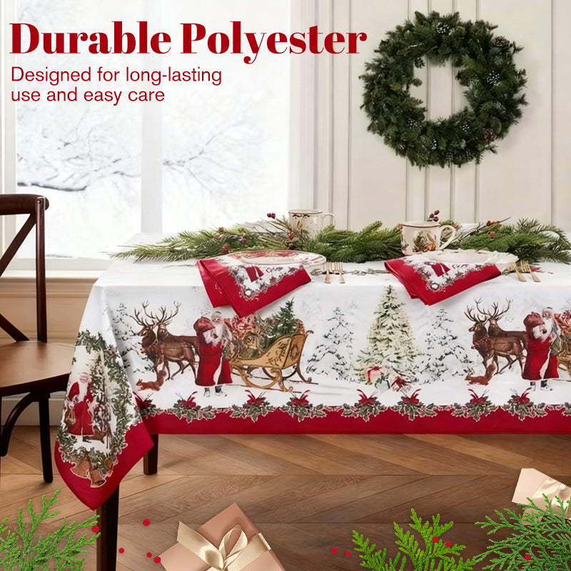 🎄 LIMITED-TIME 50% OFF! 🎁 Stylish Christmas Printed Tablecloth – Stain Resistant, Wrinkle-proof, Easy Wash ✨