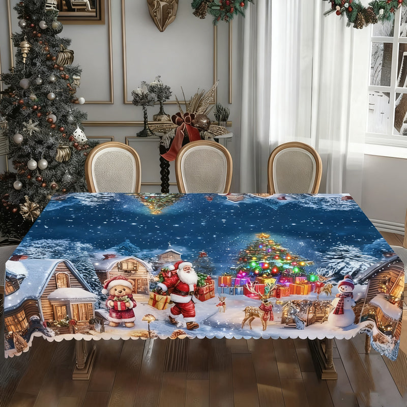 🎄 LIMITED-TIME 50% OFF! 🎁 Stylish Christmas Printed Tablecloth – Stain Resistant, Wrinkle-proof, Easy Wash ✨