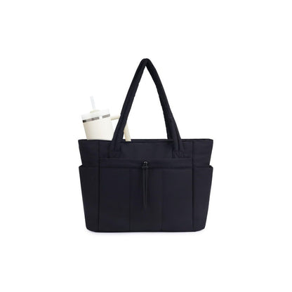 💕🎁Wandering Nature Puffer Tote Bag with Cup Holder & Laptop Compartment & Trolley Sleeve for Travel, Work, Nurse, Women