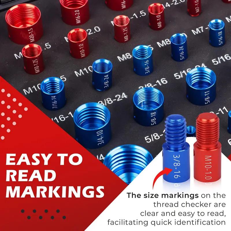 🔧 LIMITED-TIME 50% OFF! 💥 Nut & Bolt Thread Checker Kit – Dual-Sided, Military-Grade, Metric & Imperial ✨