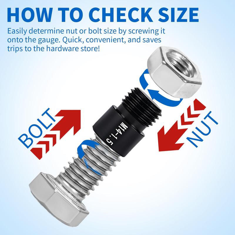 🔧 LIMITED-TIME 50% OFF! 💥 Nut & Bolt Thread Checker Kit – Dual-Sided, Military-Grade, Metric & Imperial ✨