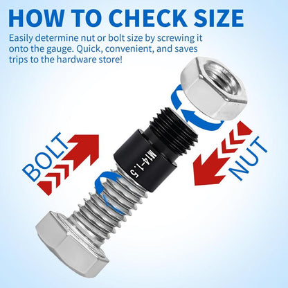 🔧 LIMITED-TIME 50% OFF! 💥 Nut & Bolt Thread Checker Kit – Dual-Sided, Military-Grade, Metric & Imperial ✨