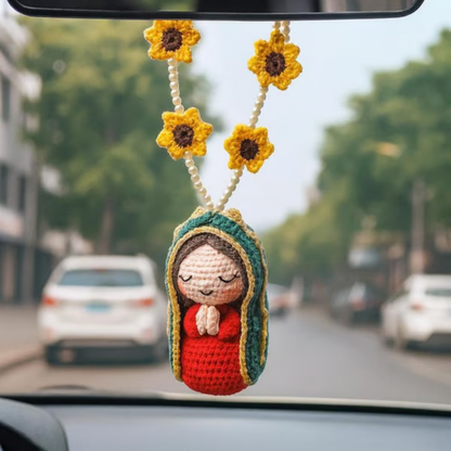 🎉 2026 Sale — Over 52,000 Sold! 🙏 Hand-crocheted Virgin Mary hanging ornament — stitch by stitch, made with care. Perfect for your car mirror or home — a little peace to carry with you everywhere. ✨