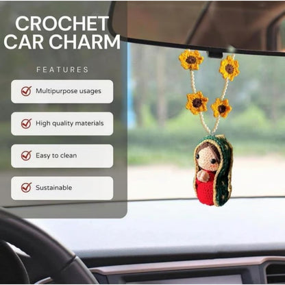 🎉 2026 Sale — Over 52,000 Sold! 🙏 Hand-crocheted Virgin Mary hanging ornament — stitch by stitch, made with care. Perfect for your car mirror or home — a little peace to carry with you everywhere. ✨