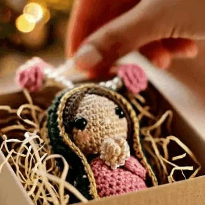 🎉 2026 Sale — Over 52,000 Sold! 🙏 Hand-crocheted Virgin Mary hanging ornament — stitch by stitch, made with care. Perfect for your car mirror or home — a little peace to carry with you everywhere. ✨