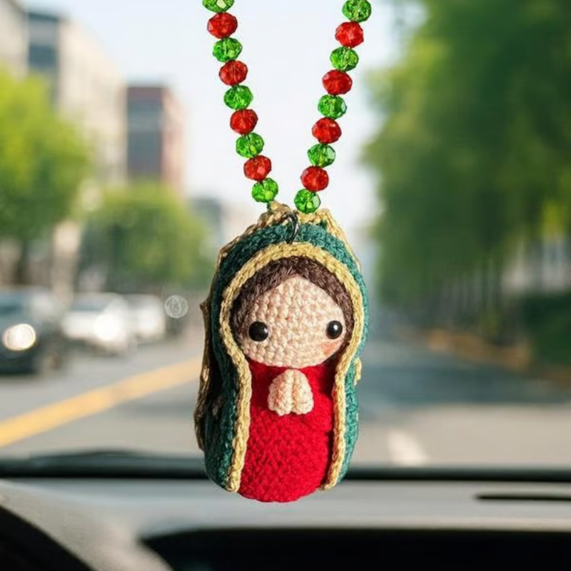 🎉 2026 Sale — Over 52,000 Sold! 🙏 Hand-crocheted Virgin Mary hanging ornament — stitch by stitch, made with care. Perfect for your car mirror or home — a little peace to carry with you everywhere. ✨