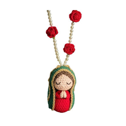 🎉 2026 Sale — Over 52,000 Sold! 🙏 Hand-crocheted Virgin Mary hanging ornament — stitch by stitch, made with care. Perfect for your car mirror or home — a little peace to carry with you everywhere. ✨