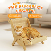 🔥HOT SALE 50% OFF! 🐱🛋️ Scratching and lounging in one — durable sisal + wooden frame beats flimsy cardboard. Curved for comfort, built to last, and saves your sofa. Your cat's new favorite spot. ✨
