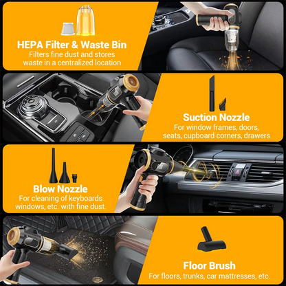 🚗 LIMITED-TIME 50% OFF! 🔋 Cordless 4-in-1 Car Vacuum – 12000Pa Suction, Digital Display, Type-C ✨