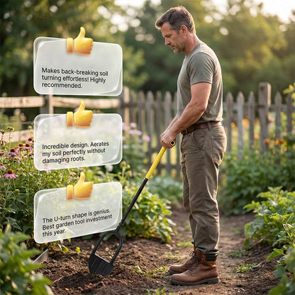 Manual Steel Lawn Edger with Serrated Blade