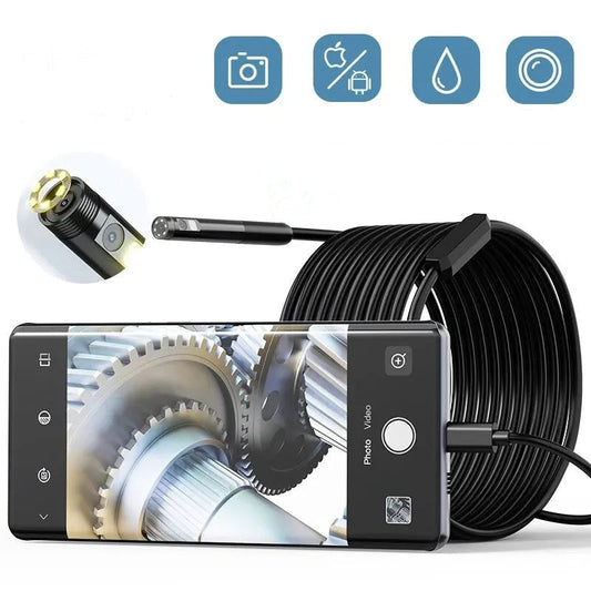 🔍 LIMITED-TIME 50% OFF! ✨ Waterproof Borescope Camera – Adjustable Light, USB-C, HD Imaging 💡