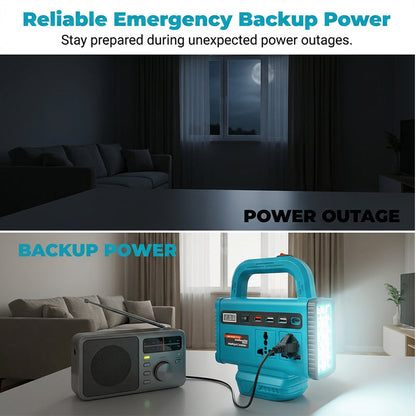 🎉2026 Hot Sale — Over 10,900 Sold!💞Portable Power Inverter with LED Work Light🔦