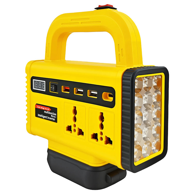 🎉2026 Hot Sale — Over 10,900 Sold!💞Portable Power Inverter with LED Work Light🔦