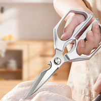 ✂️Multi-Functional Heavy Duty Kitchen Shears -FallFreshness- Stainless Steel Kitchen Shears, Sharp Silver Meat Scissors, Dishwasher Safe,  Poultry Shears, Japanese Cooking Scissors for Food, Chicken Bones, and Turkey