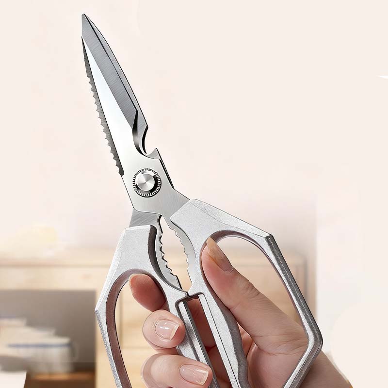 ✂️Multi-Functional Heavy Duty Kitchen Shears -FallFreshness- Stainless Steel Kitchen Shears, Sharp Silver Meat Scissors, Dishwasher Safe,  Poultry Shears, Japanese Cooking Scissors for Food, Chicken Bones, and Turkey