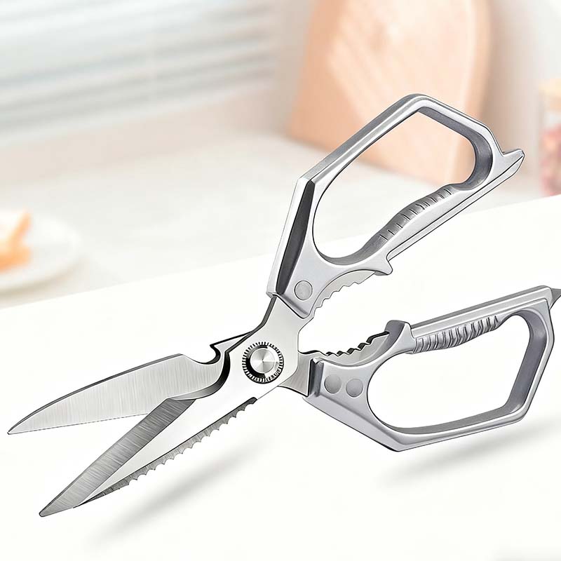 ✂️Multi-Functional Heavy Duty Kitchen Shears -FallFreshness- Stainless Steel Kitchen Shears, Sharp Silver Meat Scissors, Dishwasher Safe,  Poultry Shears, Japanese Cooking Scissors for Food, Chicken Bones, and Turkey