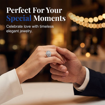 ⏳Time-Limited Special⏰Women's Princess Cut Cubic Zirconia Filled Ring – Pave Setting, Multi-Layer Band, Sparkle ✨