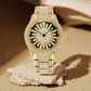 Men's Iced-Out Watch with Rotating Dial – Sparkling Crystals, Precise Quartz & Butterfly Clasp