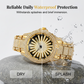 Men's Iced-Out Watch with Rotating Dial – Sparkling Crystals, Precise Quartz & Butterfly Clasp