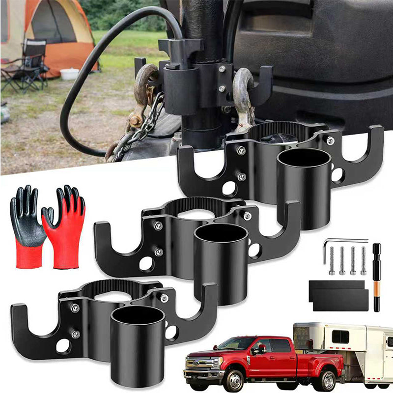 📢📢 50% OFF! Aluminum Trailer Chain Organizer – Dual Hooks & 7-Pin Plug Holder 🔧