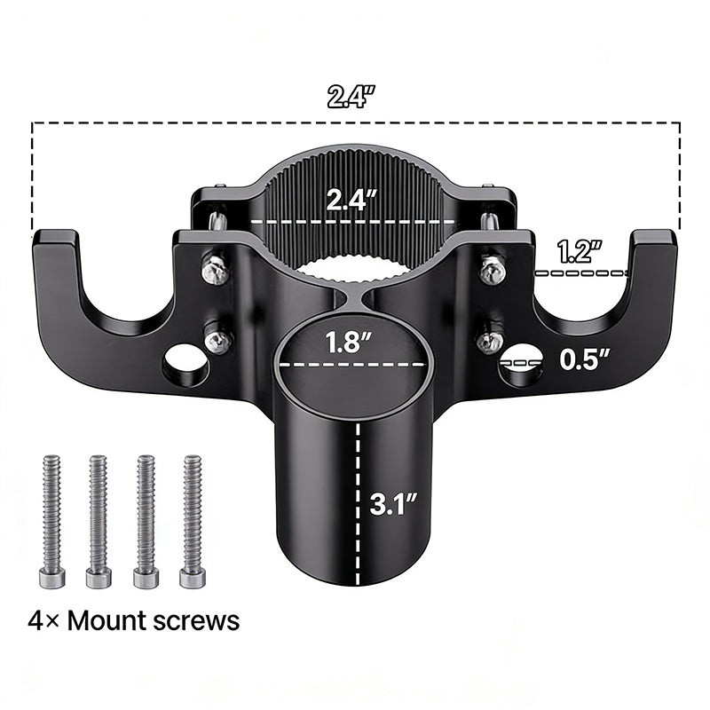 📢📢 50% OFF! Aluminum Trailer Chain Organizer – Dual Hooks & 7-Pin Plug Holder 🔧