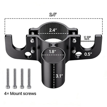 📢📢 50% OFF! Aluminum Trailer Chain Organizer – Dual Hooks & 7-Pin Plug Holder 🔧