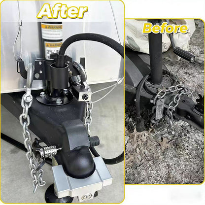 📢📢 50% OFF! Aluminum Trailer Chain Organizer – Dual Hooks & 7-Pin Plug Holder 🔧