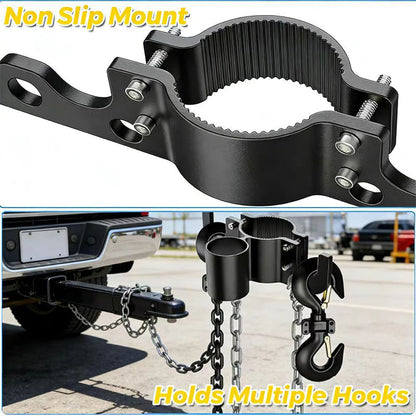 📢📢 50% OFF! Aluminum Trailer Chain Organizer – Dual Hooks & 7-Pin Plug Holder 🔧