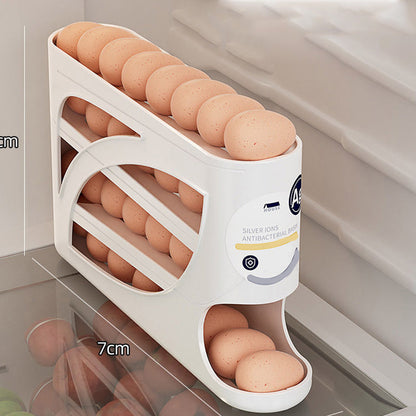 🥚 2026 Sale — Over 22,500 Sold! 🧊 Space-Saving Fridge Egg Storage Organizer – Gravity-Fed Auto Roll, 30-Egg Capacity & Slim Door-Fit Design 🏠