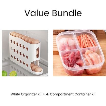 🥚 2026 Sale — Over 22,500 Sold! 🧊 Space-Saving Fridge Egg Storage Organizer – Gravity-Fed Auto Roll, 30-Egg Capacity & Slim Door-Fit Design 🏠