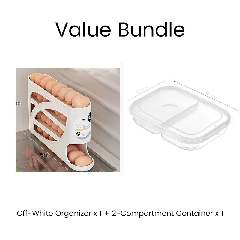 🥚 2026 Sale — Over 22,500 Sold! 🧊 Space-Saving Fridge Egg Storage Organizer – Gravity-Fed Auto Roll, 30-Egg Capacity & Slim Door-Fit Design 🏠